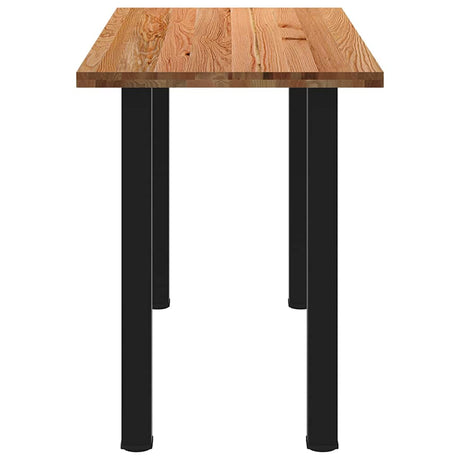 Eettafel rechthoekig 180x80x102 cm massief eikenhout lichtbruin - AllerleiShop