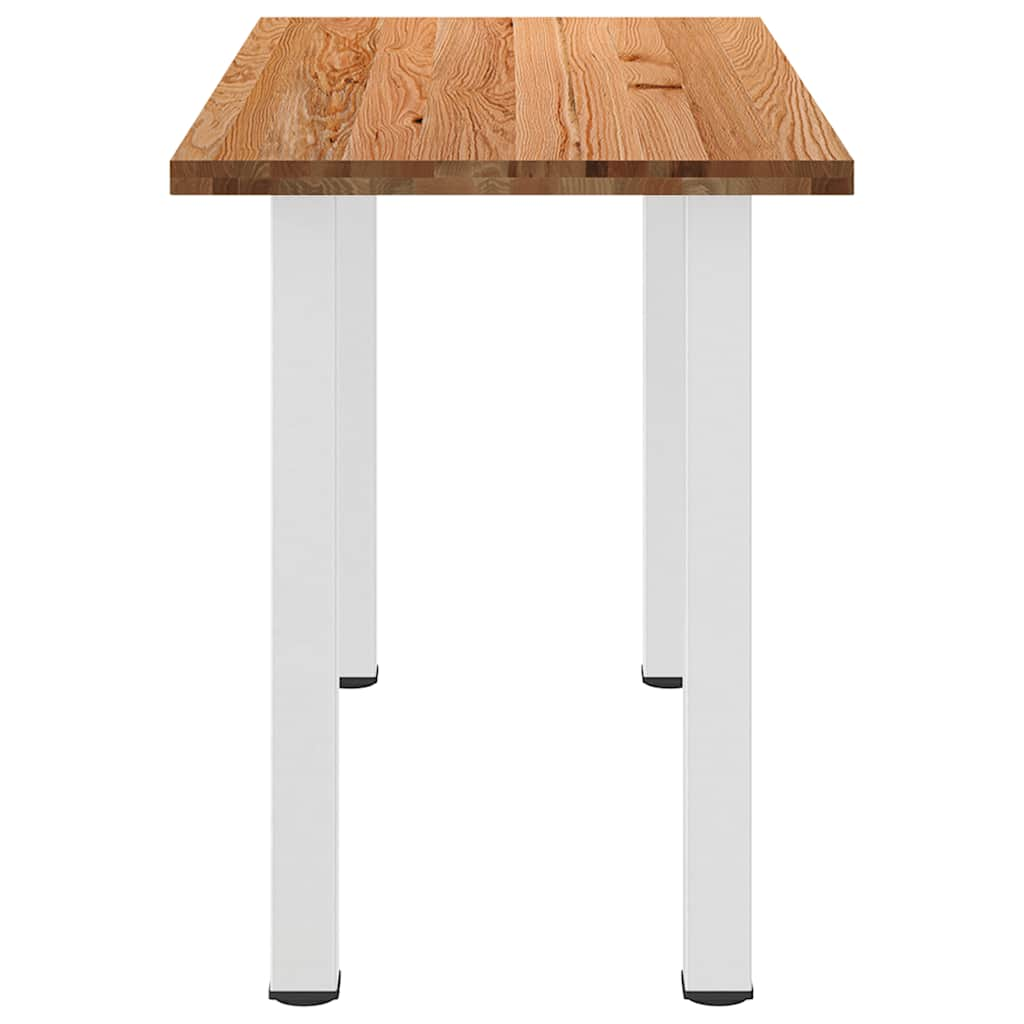 Eettafel rechthoekig 180x80x102 cm massief eikenhout lichtbruin - AllerleiShop