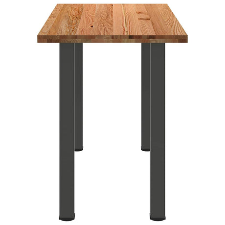 Eettafel rechthoekig 180x80x102 cm massief eikenhout lichtbruin - AllerleiShop