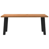 Eettafel rechthoekig 180x80x74 cm massief eikenhout lichtbruin - AllerleiShop