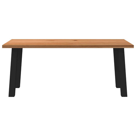 Eettafel rechthoekig 180x80x74 cm massief eikenhout lichtbruin - AllerleiShop