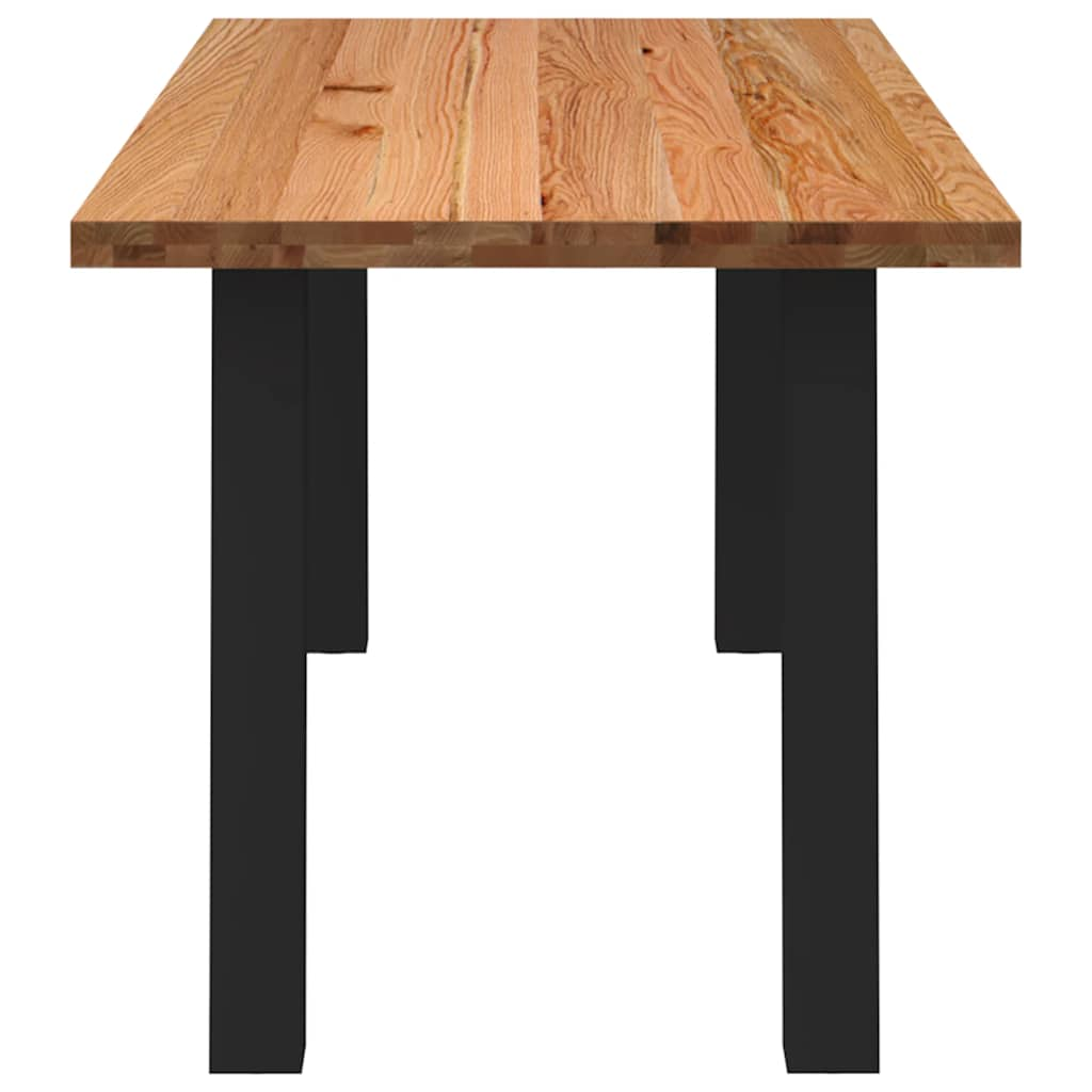 Eettafel rechthoekig 180x80x74 cm massief eikenhout lichtbruin - AllerleiShop