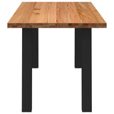 Eettafel rechthoekig 180x80x74 cm massief eikenhout lichtbruin - AllerleiShop