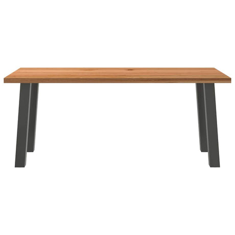 Eettafel rechthoekig 180x80x74 cm massief eikenhout lichtbruin - AllerleiShop