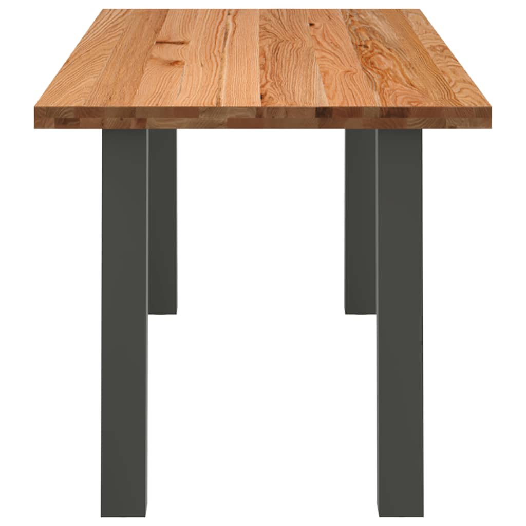 Eettafel rechthoekig 180x80x74 cm massief eikenhout lichtbruin - AllerleiShop