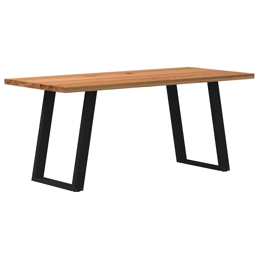 Eettafel rechthoekig 180x80x74 cm massief eikenhout lichtbruin - AllerleiShop