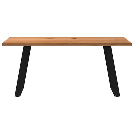 Eettafel rechthoekig 180x80x74 cm massief eikenhout lichtbruin - AllerleiShop