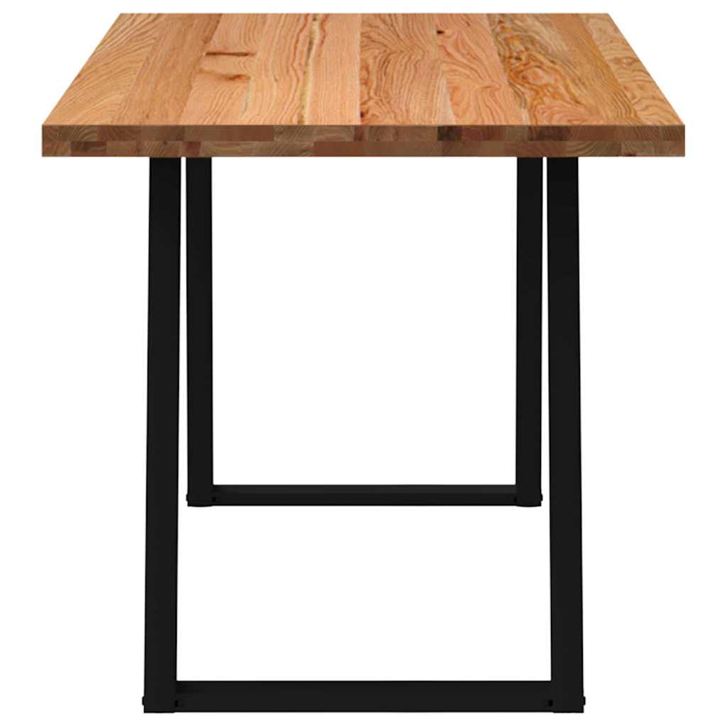 Eettafel rechthoekig 180x80x74 cm massief eikenhout lichtbruin - AllerleiShop