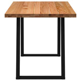 Eettafel rechthoekig 180x80x74 cm massief eikenhout lichtbruin - AllerleiShop