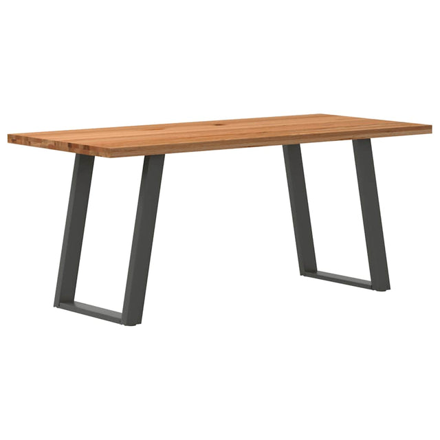 Eettafel rechthoekig 180x80x74 cm massief eikenhout lichtbruin - AllerleiShop