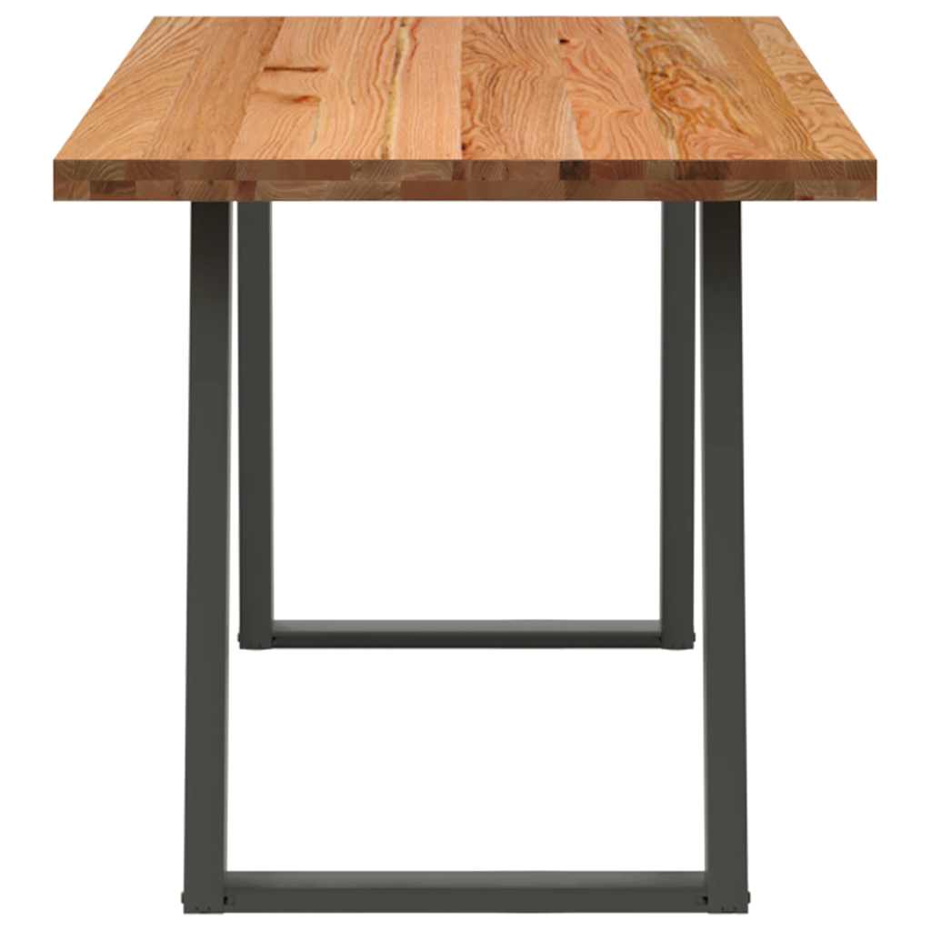 Eettafel rechthoekig 180x80x74 cm massief eikenhout lichtbruin - AllerleiShop