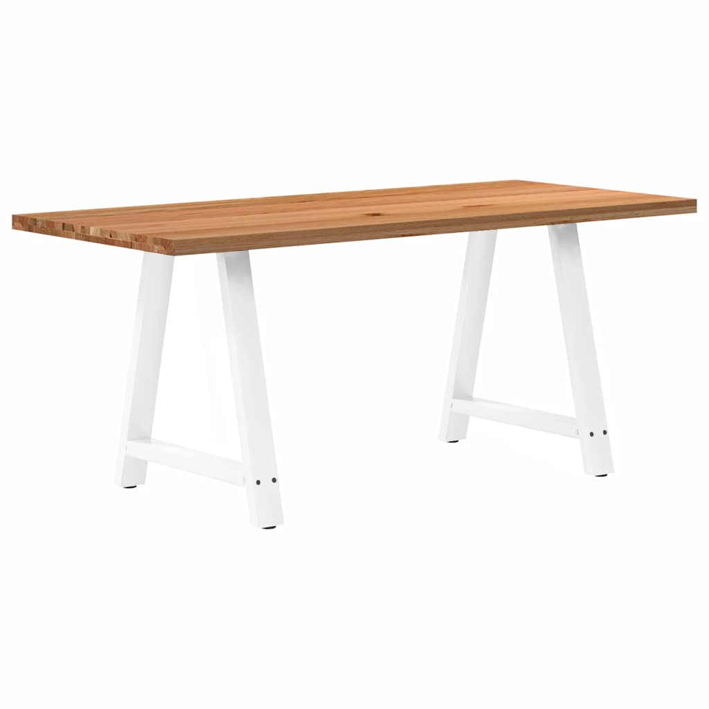 Eettafel rechthoekig 180x80x74 cm massief eikenhout lichtbruin - AllerleiShop