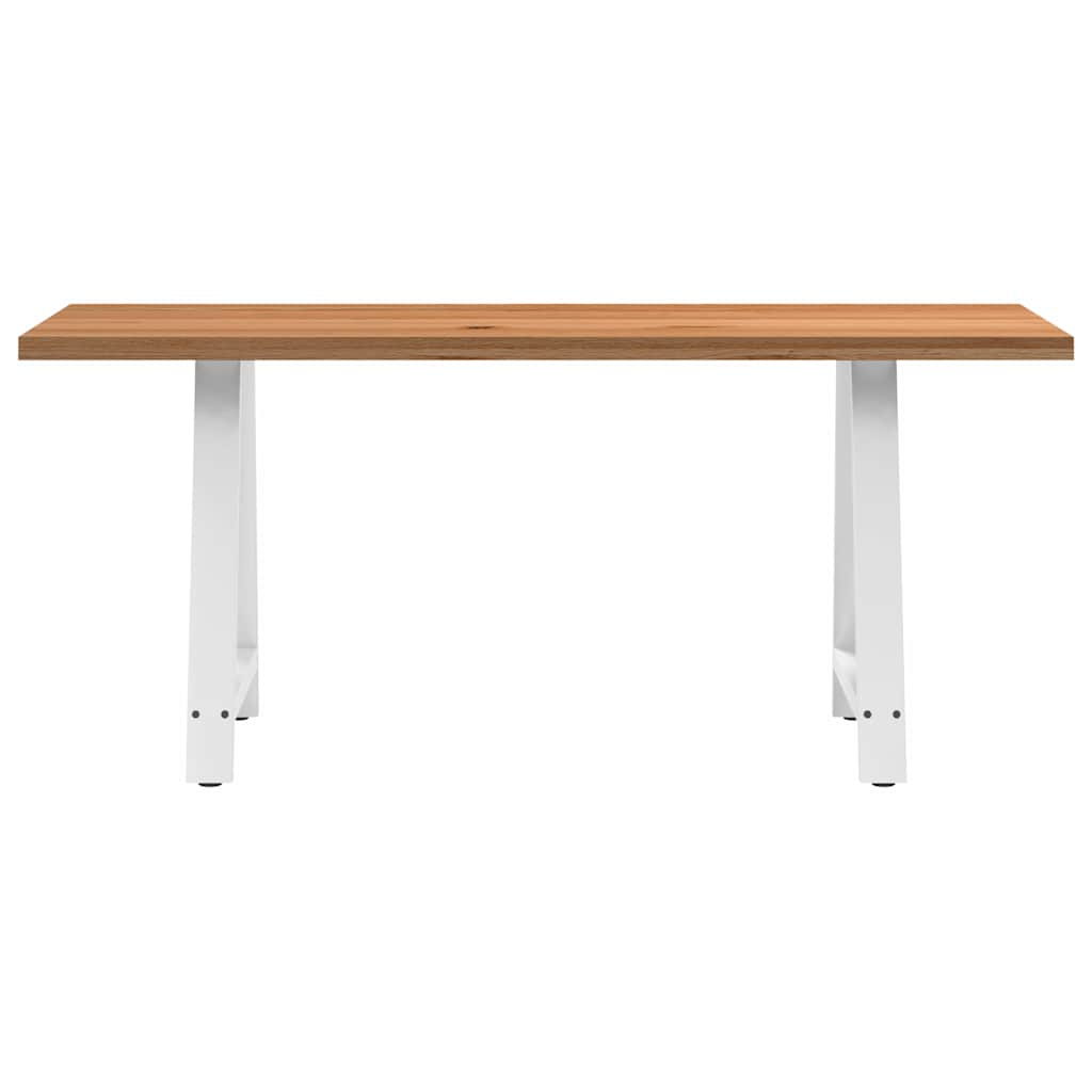 Eettafel rechthoekig 180x80x74 cm massief eikenhout lichtbruin - AllerleiShop