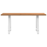 Eettafel rechthoekig 180x80x74 cm massief eikenhout lichtbruin - AllerleiShop