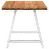 Eettafel rechthoekig 180x80x74 cm massief eikenhout lichtbruin - AllerleiShop