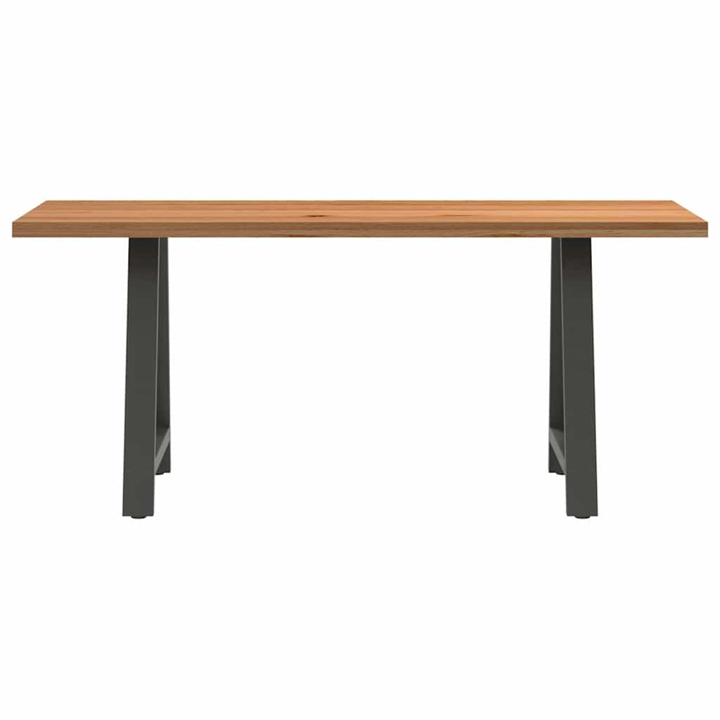 Eettafel rechthoekig 180x80x74 cm massief eikenhout lichtbruin - AllerleiShop