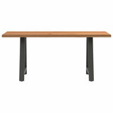 Eettafel rechthoekig 180x80x74 cm massief eikenhout lichtbruin - AllerleiShop