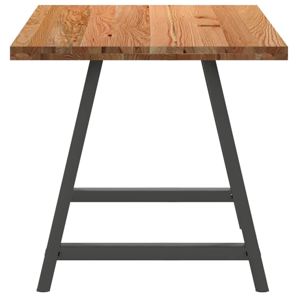 Eettafel rechthoekig 180x80x74 cm massief eikenhout lichtbruin - AllerleiShop