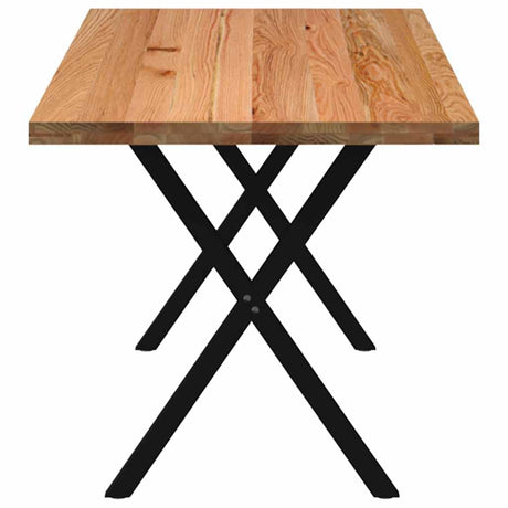 Eettafel rechthoekig 180x80x74 cm massief eikenhout lichtbruin - AllerleiShop