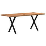 Eettafel rechthoekig 180x80x74 cm massief eikenhout lichtbruin - AllerleiShop