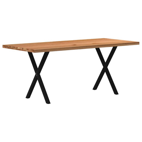 Eettafel rechthoekig 180x80x74 cm massief eikenhout lichtbruin - AllerleiShop