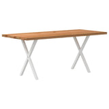 Eettafel rechthoekig 180x80x74 cm massief eikenhout lichtbruin - AllerleiShop