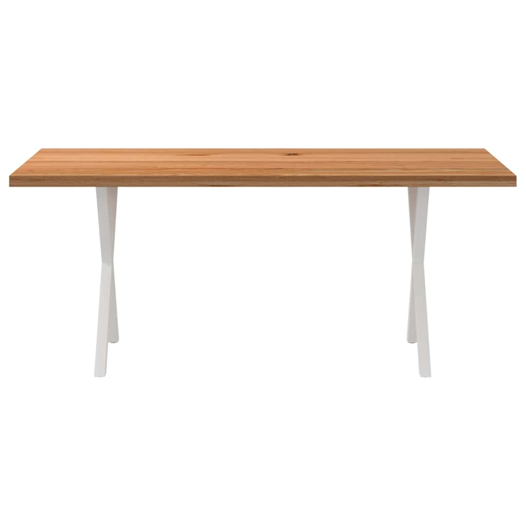 Eettafel rechthoekig 180x80x74 cm massief eikenhout lichtbruin - AllerleiShop