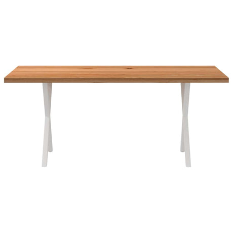 Eettafel rechthoekig 180x80x74 cm massief eikenhout lichtbruin - AllerleiShop