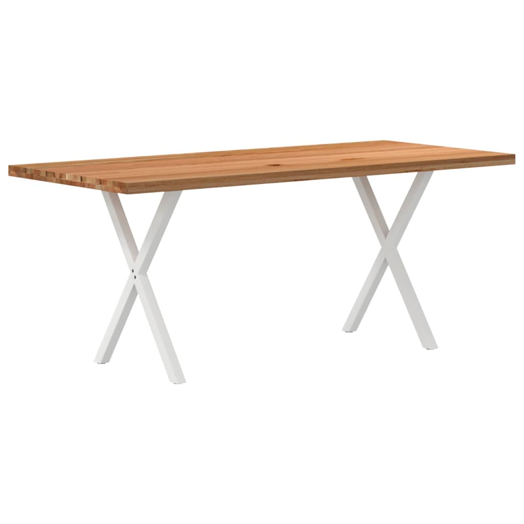 Eettafel rechthoekig 180x80x74 cm massief eikenhout lichtbruin - AllerleiShop