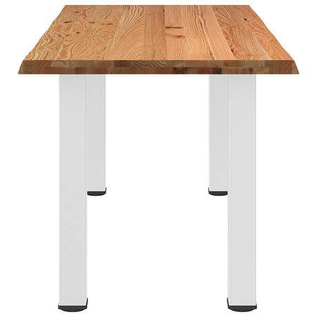 Eettafel rechthoekig 180x80x74 cm massief eikenhout lichtbruin - AllerleiShop