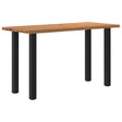 Eettafel rechthoekig 180x80x92 cm massief eikenhout lichtbruin - AllerleiShop