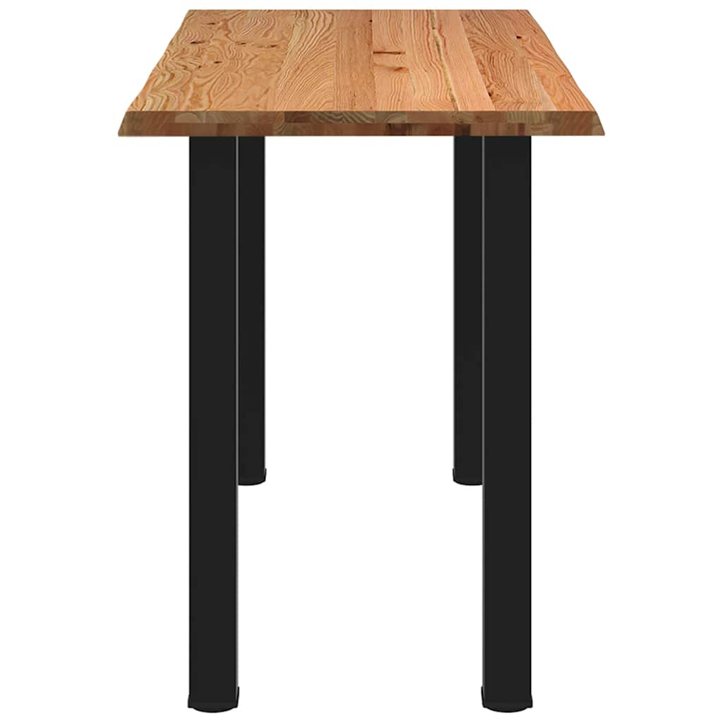 Eettafel rechthoekig 180x80x92 cm massief eikenhout lichtbruin - AllerleiShop