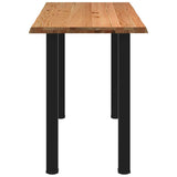 Eettafel rechthoekig 180x80x92 cm massief eikenhout lichtbruin - AllerleiShop