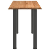 Eettafel rechthoekig 180x80x92 cm massief eikenhout lichtbruin - AllerleiShop