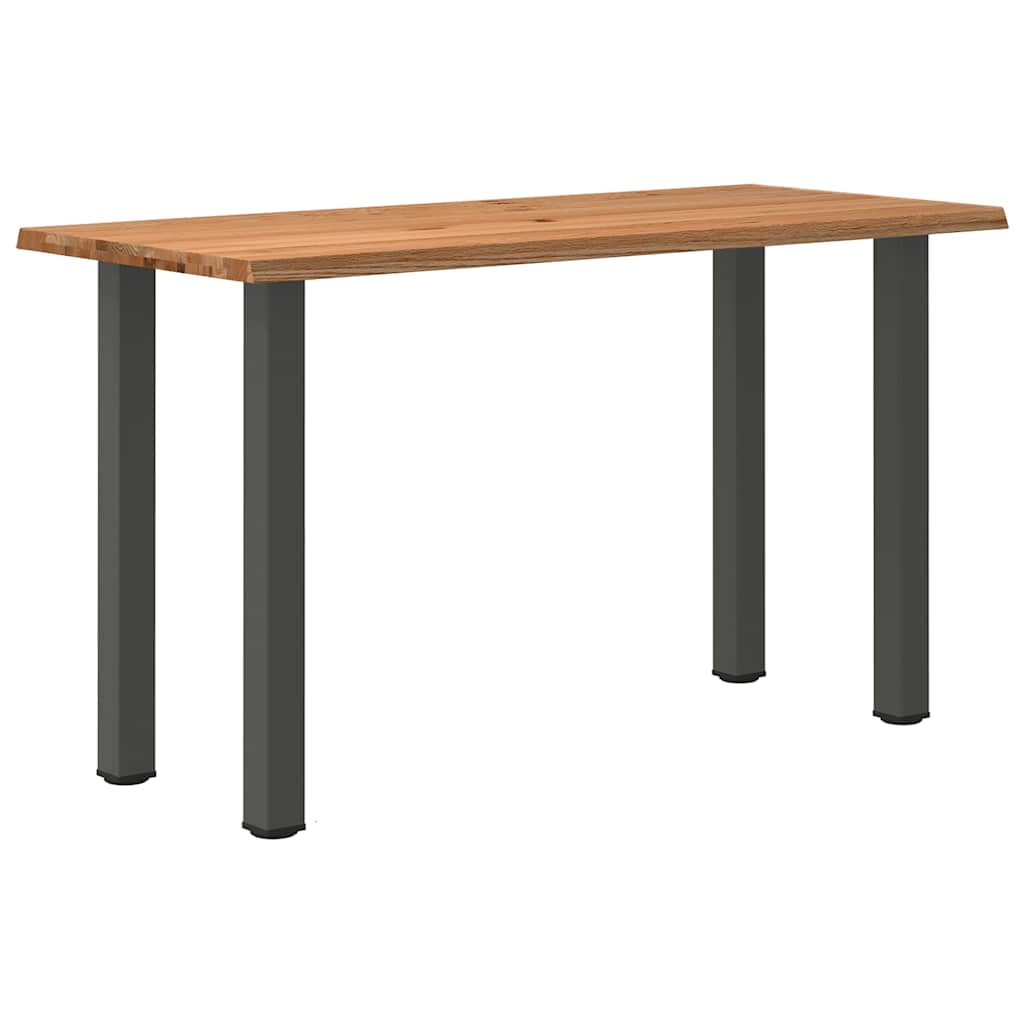 Eettafel rechthoekig 180x80x92 cm massief eikenhout lichtbruin - AllerleiShop