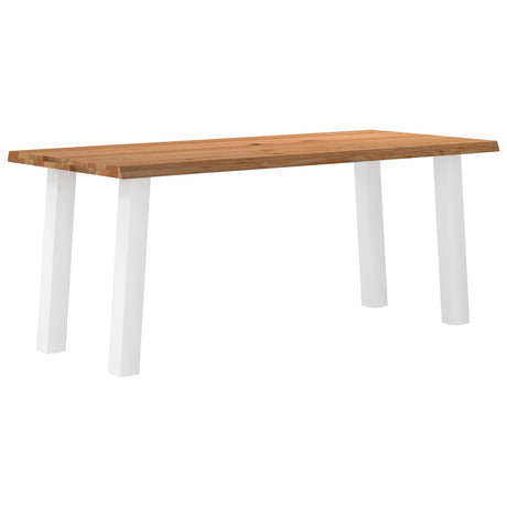 Eettafel rechthoekig 180x80x74 cm massief eikenhout lichtbruin - AllerleiShop