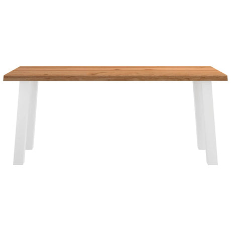 Eettafel rechthoekig 180x80x74 cm massief eikenhout lichtbruin - AllerleiShop