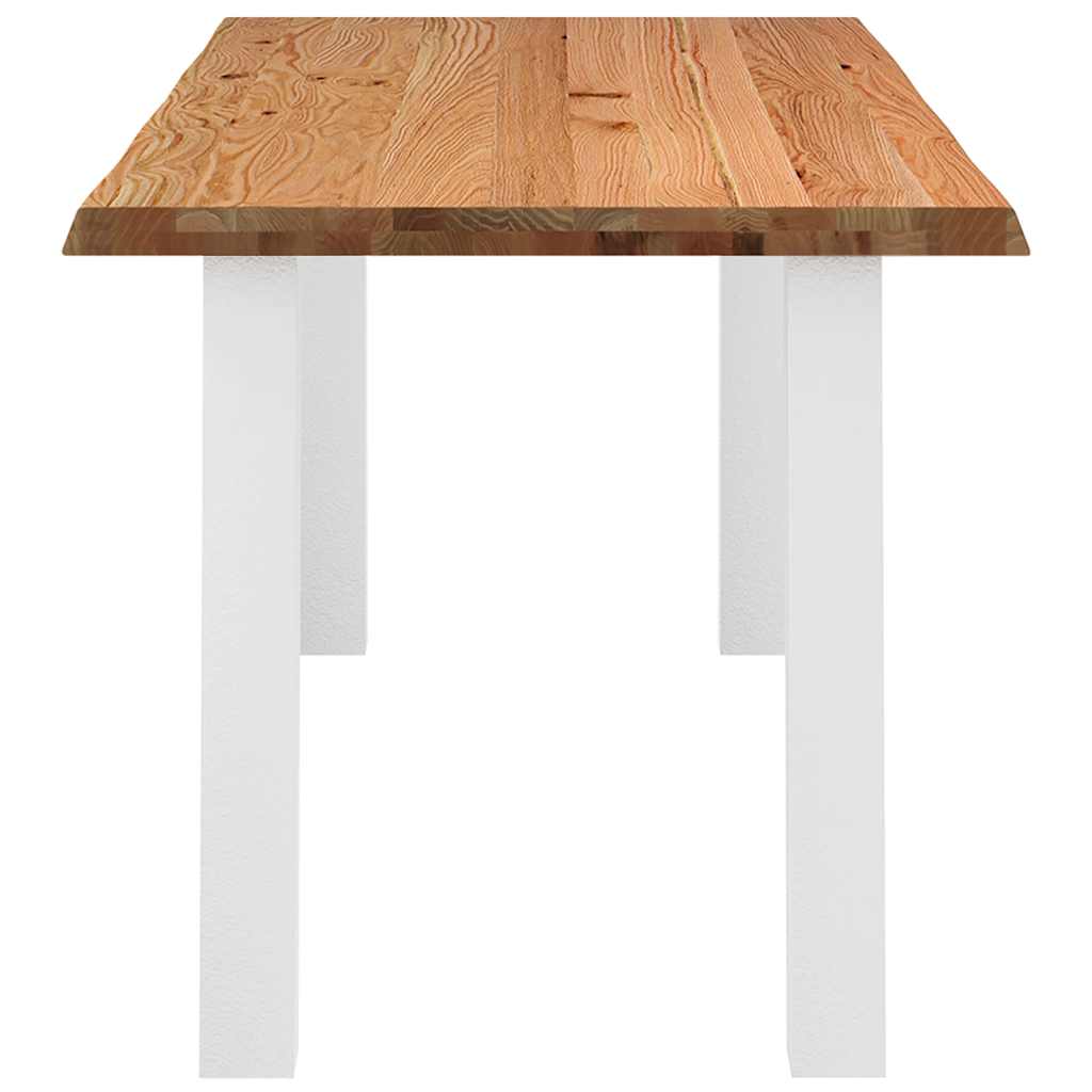 Eettafel rechthoekig 180x80x74 cm massief eikenhout lichtbruin - AllerleiShop