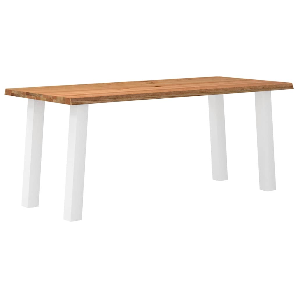 Eettafel rechthoekig 180x80x74 cm massief eikenhout lichtbruin - AllerleiShop