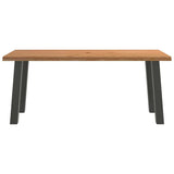 Eettafel rechthoekig 180x80x74 cm massief eikenhout lichtbruin - AllerleiShop