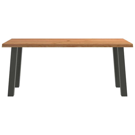 Eettafel rechthoekig 180x80x74 cm massief eikenhout lichtbruin - AllerleiShop