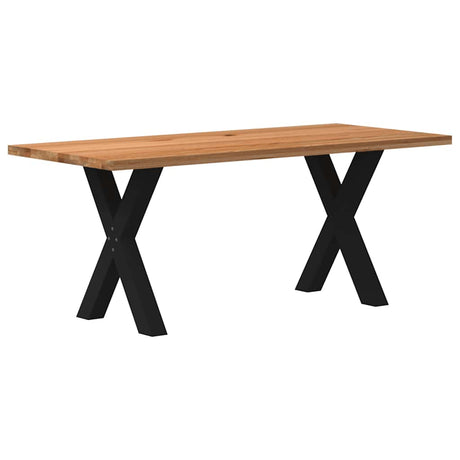 Eettafel rechthoekig 180x80x74 cm massief eikenhout lichtbruin - AllerleiShop