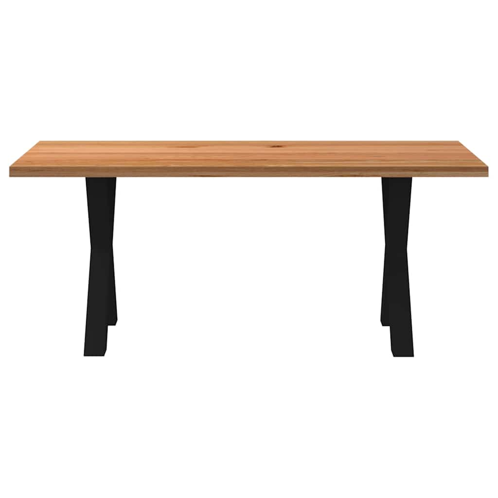 Eettafel rechthoekig 180x80x74 cm massief eikenhout lichtbruin - AllerleiShop