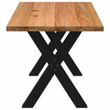 Eettafel rechthoekig 180x80x74 cm massief eikenhout lichtbruin - AllerleiShop