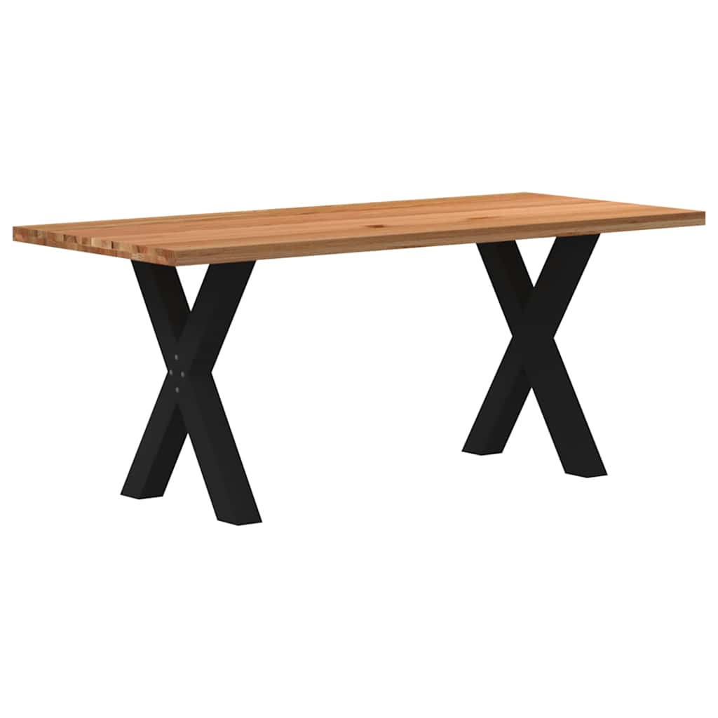 Eettafel rechthoekig 180x80x74 cm massief eikenhout lichtbruin - AllerleiShop