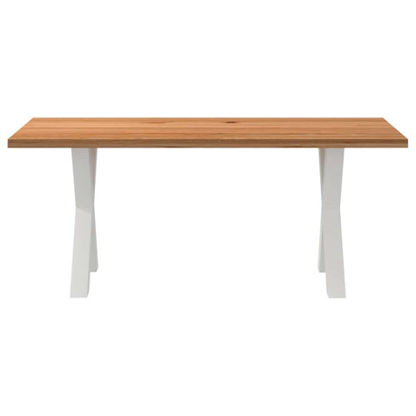 Eettafel rechthoekig 180x80x74 cm massief eikenhout lichtbruin - AllerleiShop