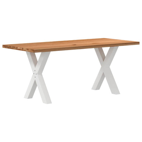 Eettafel rechthoekig 180x80x74 cm massief eikenhout lichtbruin - AllerleiShop