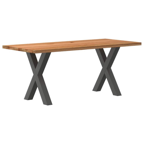 Eettafel rechthoekig 180x80x74 cm massief eikenhout lichtbruin - AllerleiShop