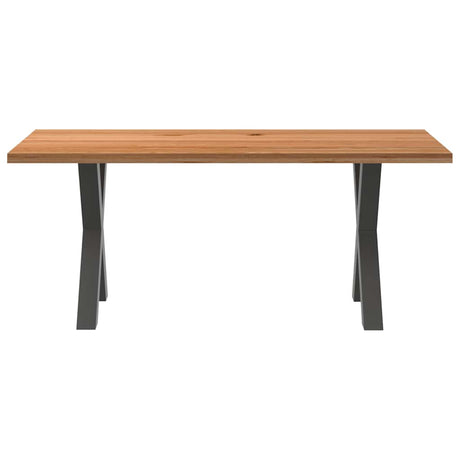 Eettafel rechthoekig 180x80x74 cm massief eikenhout lichtbruin - AllerleiShop