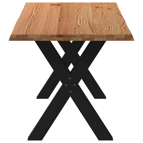 Eettafel rechthoekig 180x80x74 cm massief eikenhout lichtbruin - AllerleiShop